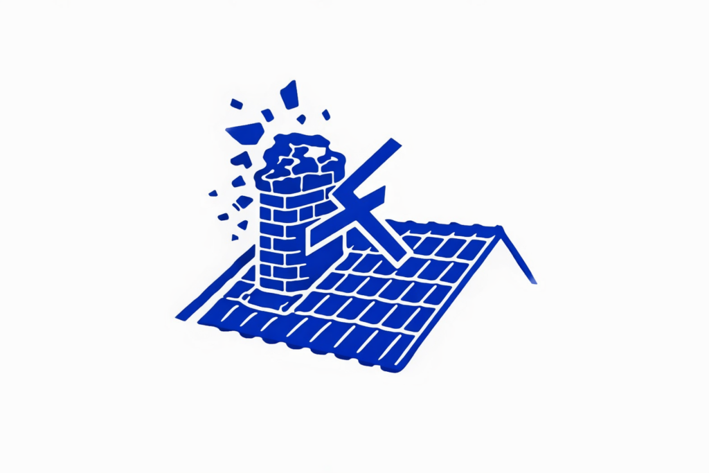 Schoorsteen verwijderen op dak